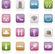 woman and female Accessories icons