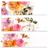 Floral brochures set with flowers N2