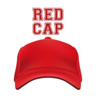 Red Cap isolated on white Vector