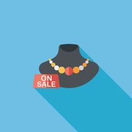 shopping sale Jewelry flat icon with long shadow eps10 N8