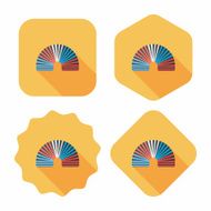 Rainbow spiral flat icon with long shadow eps10 N9