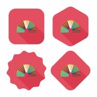 Rainbow spiral flat icon with long shadow eps10 N11