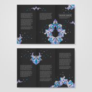 geometric colorful triangles design for tri-fold N4