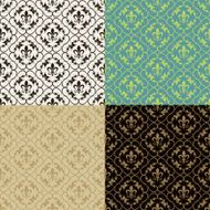 Set of seamless vintage patterns N66