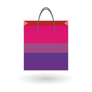 shopping bag with a bisexual pride flag