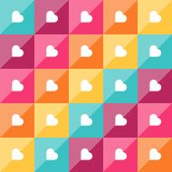 Pattern - diamond shaped elements and hearts