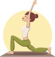 Beautiful young woman doing yoga N2
