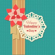 Valentines day typographical retro holiday card N6