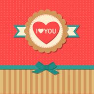 Valentines day typographical retro holiday card N8