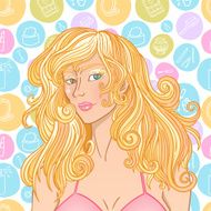 Cosmetic fashion curly girl