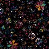 abstract colorful snowflake pattern background