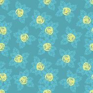 Seamless abstract floral pattern with roses N2