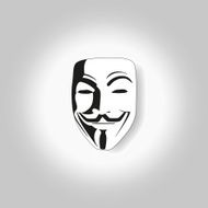 white mask anonymous vector N4