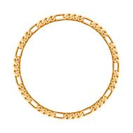 Thin golden chain - round frame