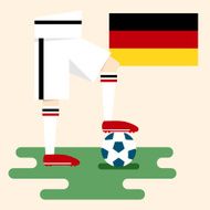 Germany national soccer kit and flag