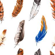 Seamless pattern with feather N3