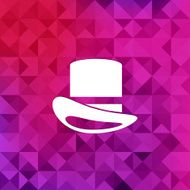 cylinder hat icon Triangle background