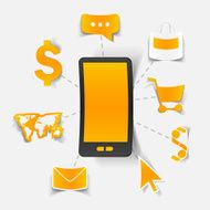 concept for online shopping smartphone