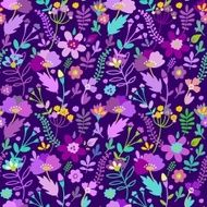 Seamless floral vector pattern - scandinavian style N3