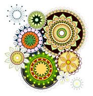 Decorative bouquet with floral ornaments