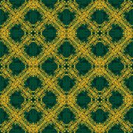 Seamless yellow and green pattern in arabic or muslim style
