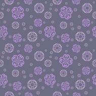 Vector seamless pattern - abstract floral background