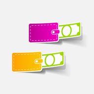 realistic design element purse money N76
