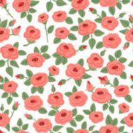 Seamless pattern of roses