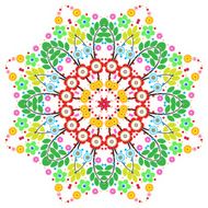 Lace ornament round doily geometric flower pattern floral holiday N18