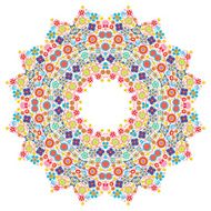 Lace ornament round doily geometric flower pattern floral holiday N19