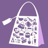 women accessories icon set
