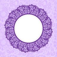 Elegant doily on lace gentle background N14