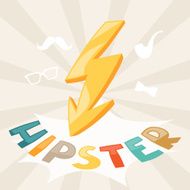 Design with lightning in hipster style