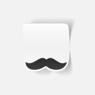 realistic design element mustache N25