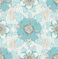Seamless pattern with decorative flowers N4
