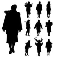 Vector silhouette of a woman N756