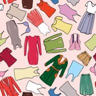Cloth underwear and accessories tiled wallpaper N2