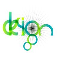Abstract design typographic illustration
