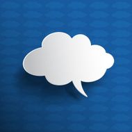 Speech Bubble on blue background