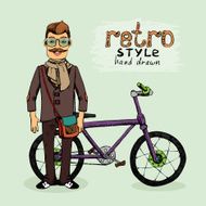 hipster with bike N2