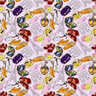 seamless Paris element pattern