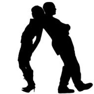 Vector silhouettes man and women N20