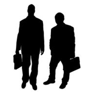 Vector silhouette of businessman N6