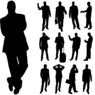 Vector silhouette of man N28