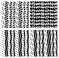 Set of geometrical seamless flat pattern