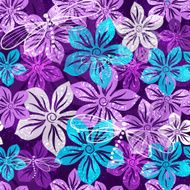 Seamless floral spring vivid pattern