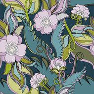 Pattern With Poppies And Leaves
