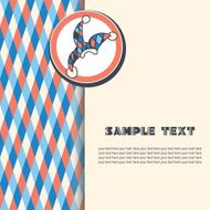 Backgrount of triangles with the clown hat