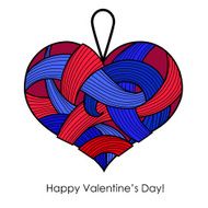 Greeting card with blue heart N2