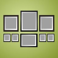 Wall with empty Picture Frame Vector N4